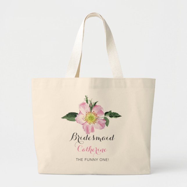Floral personalized Bridesmaids Bag (Front)