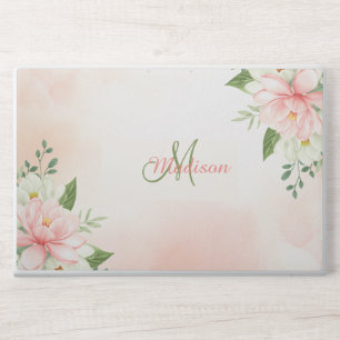 Floral Personalized Monogram HP Laptop Skin