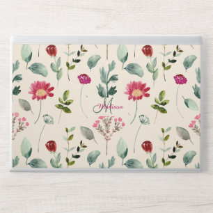 Floral Personalized Monogram HP Laptop Skin