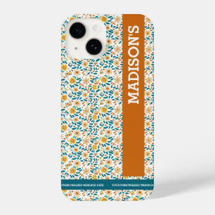 Floral Personalized Monogram & Name iPhone 14 Case