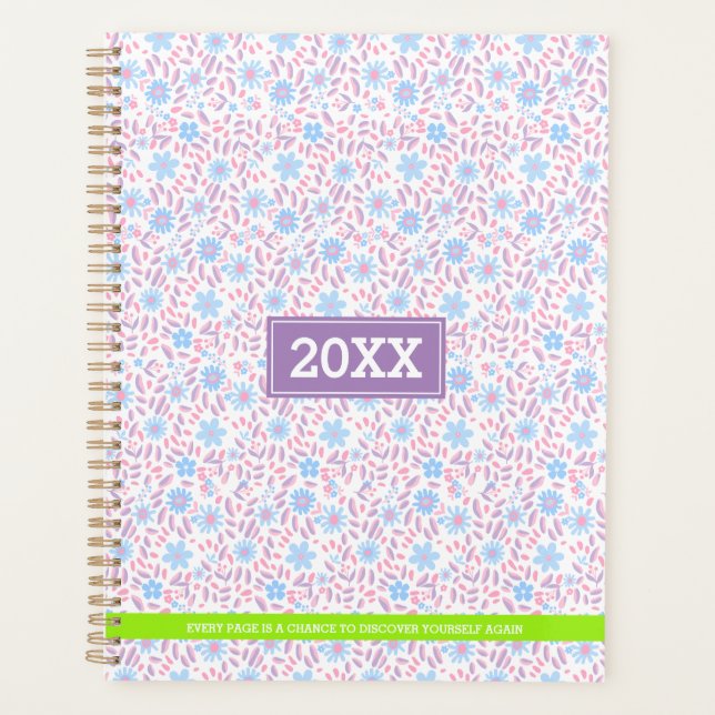 Floral Personalized Monogram  Planner (Front)
