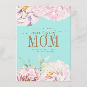 Floral Personalized Mother's Day Card