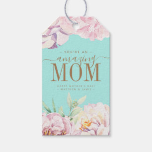 Floral Personalized Mother's Day Card Gift Tags