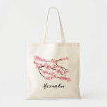 floral personalized name tote bag<br><div class="desc">floral personalized name</div>