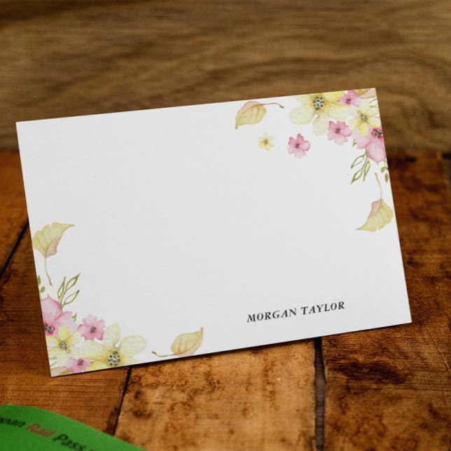 Floral Personalized Note Cards (Creator Uploaded)