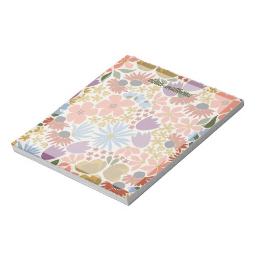 Floral Personalized Notepad