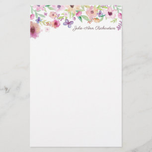 Floral Personalized Notepaper