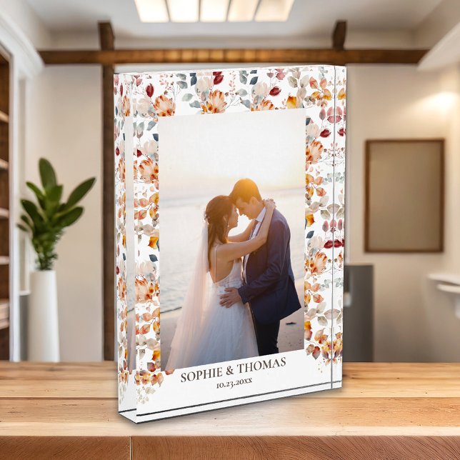 Floral Personalized Photo Block (Creator Uploaded)