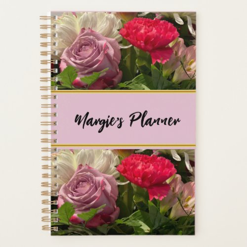 Floral personalized  planner