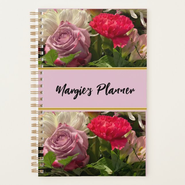Floral personalized  planner (Front)