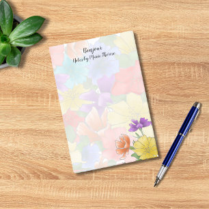 Floral Personalized Post-it Notes