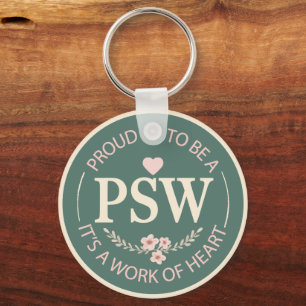Floral Personalized PSW Keychain