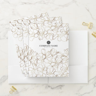 Floral Personalized Wedding, Beauty Business Pocket Folder