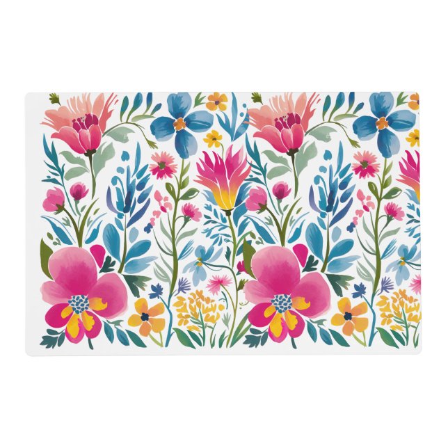 Floral Pet food Mat  (Front)