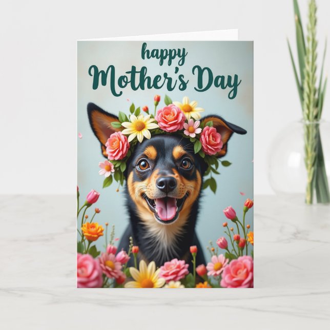 Floral Pet Portrait Card (Front)