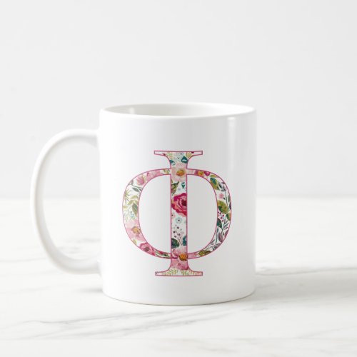  Floral Phi WaterColor Design Coffee Mug