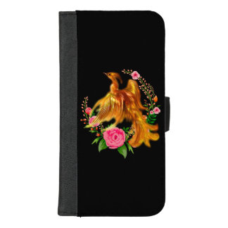 Floral Phoenix Rises From The Fiery Ashes Fantasy iPhone 8/7 Plus Wallet Case