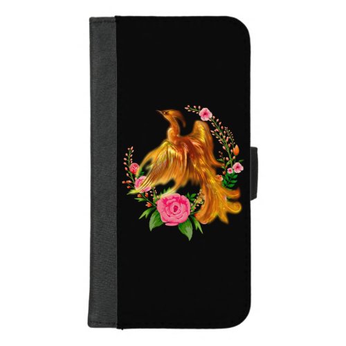 Floral Phoenix Rises From The Fiery Ashes Fantasy  iPhone 87 Plus Wallet Case