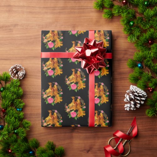 Floral Phoenix Rises From The Fiery Ashes Fantasy  Wrapping Paper