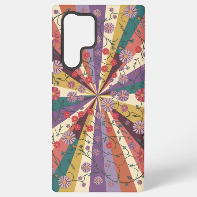 floral phone case, samsung galaxy case (Back)