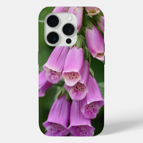 Floral phone case with foxgloves