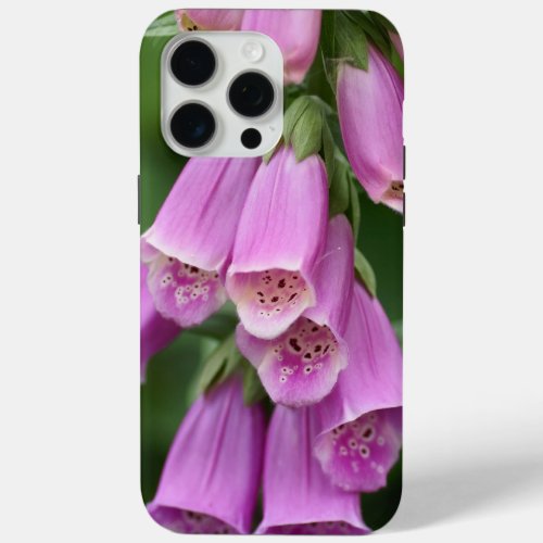Floral phone case with foxgloves
