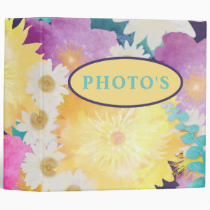 Floral Photo Album 3 Ring Binder