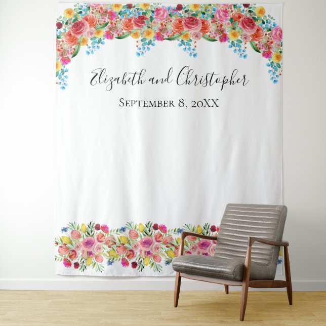 Floral Photo Backdrop Photo prop Wedding Shower  (In Situ)