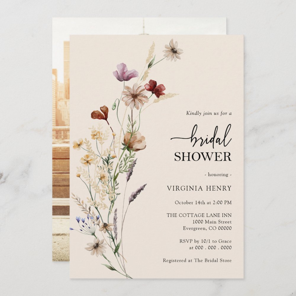 Discover Floral Bridal Shower Invitation