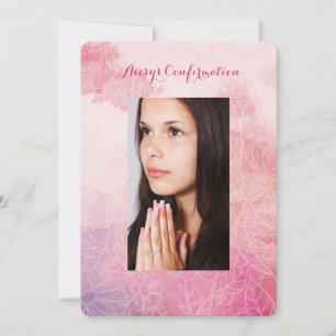 Floral Photo Confirmation Invitation