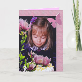 Floral Photo Frame - Birthday Card