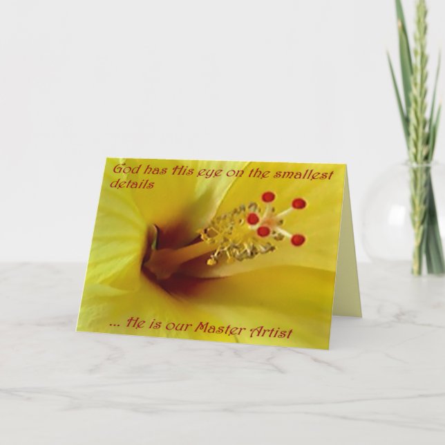 "Floral Photo" Inspirational Greeting Card (Front)