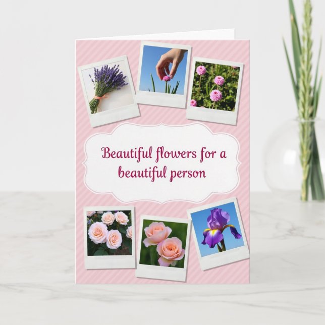 Floral Photo Mothers Day Card (Front)