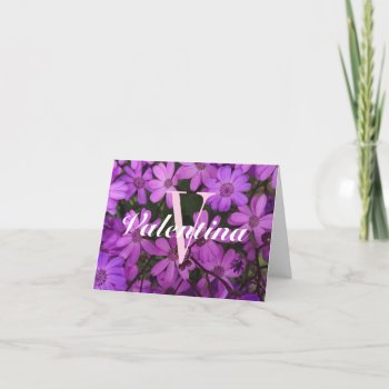 Floral Photo Note Cards With Custom Monogram by photoedit at Zazzle