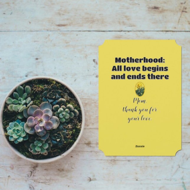 Floral Photo of Yellow Iris | Mother's Day Quote Holiday Card (Creator Uploaded)