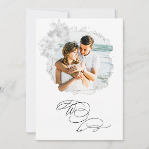 *~* Floral PHOTO RSVP + QR WE DO AR6 Wedding Invi Invitation