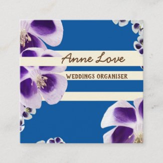Floral Photo  Square Business Card
