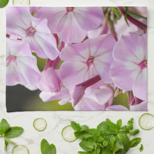 Floral Photography Pink Phlox Flower Kitchen Towel