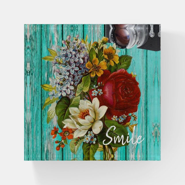 Floral Photography Smile Paperweight (Front)