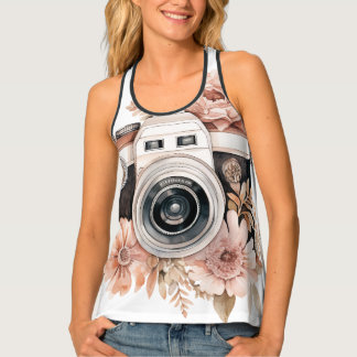 Floral Photography Tank Top