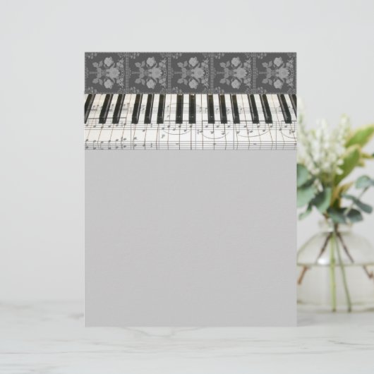 Floral Piano Keyboard (Standing Front)