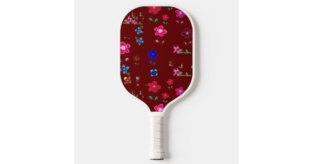 Floral pickleball paddle Zazzle