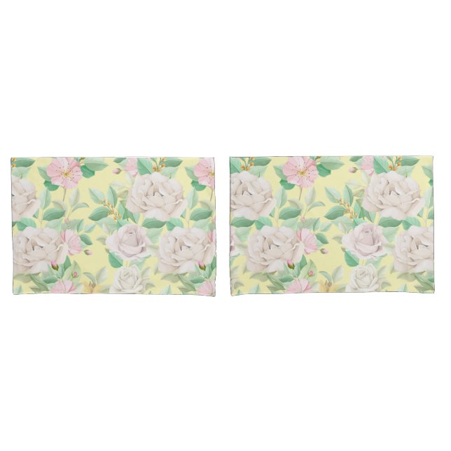 Floral Pillow Case (Front-Set)