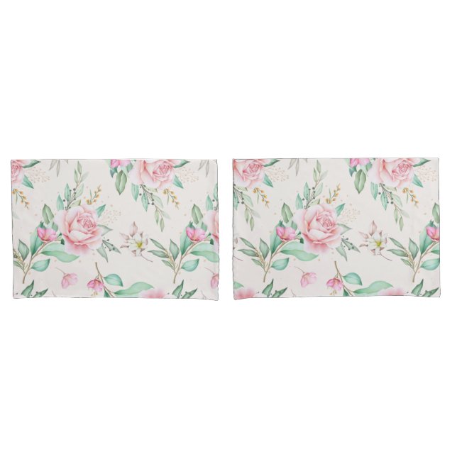 Floral Pillow Case (Front-Set)