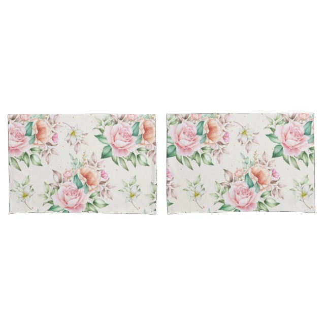 Floral Pillow Case (Front-Set)