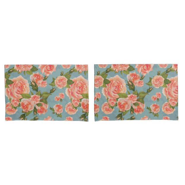 Floral Pillow Case (Front-Set)