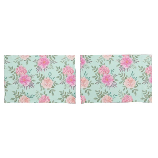 Floral Pillow Case (Front-Set)