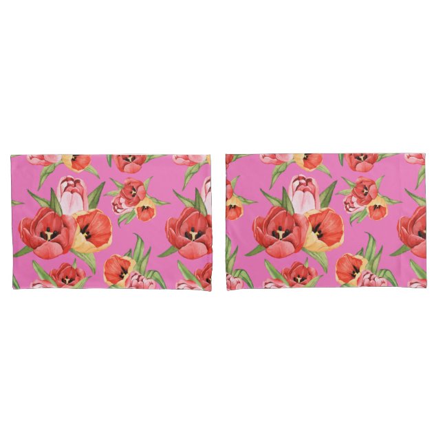 Floral Pillow Case (Front-Set)