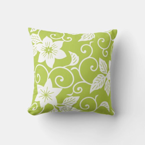 Floral Pillow _ Tender Shoots Green Pattern
