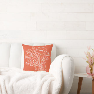 Floral Pillow with “GOOD DAY”